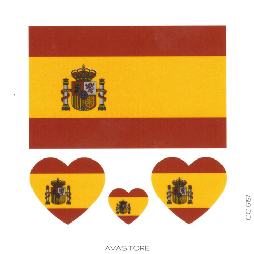 image tatouage drapeau espagnol