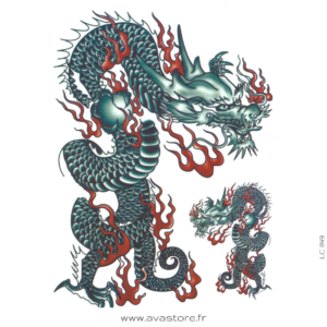 tatouage temporaire dragons