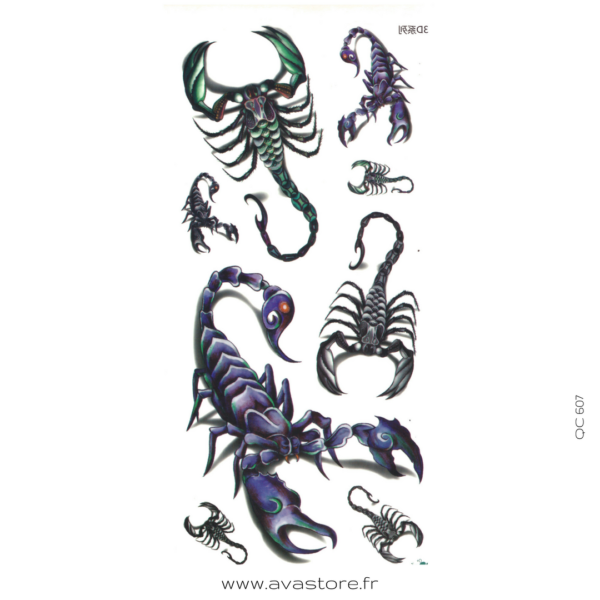 image tatouage scorpion 3d