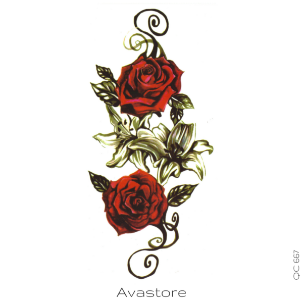 image tatouage roses rouge