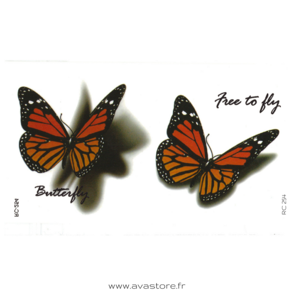 image tatouage papillon 3d