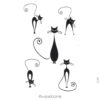 image tatouage chats silhouette