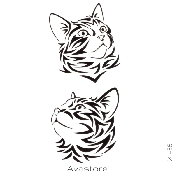 image tatouage temporaire chat